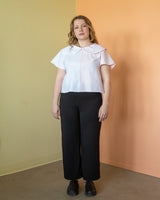 S chemise blanche avec col bavette