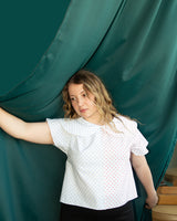 S chemise blanche avec col bavette